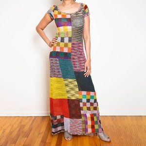 Missoni Knitted Short-sleeved Long Dress, Size 42 (US L)